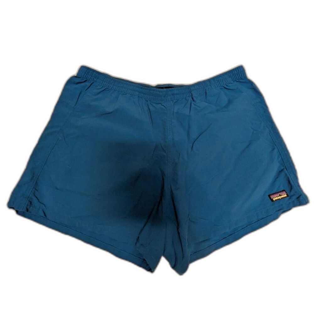 Patagonia Womens XL Blue Baggies Shorts 5" Inseam Drawstring Pockets